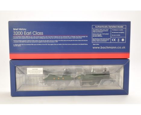 Model Railway comprising Bachmann no.31-087DC GWR 3200 Class 903 GWR Green, appears excellent with little or no signs of use.
