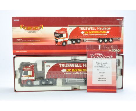Corgi Diecast Model Truck issue comprising No.CC13617 DAF CF Curtainside in the livery of John Truswell. Looks to be without 