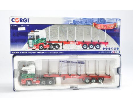 Corgi Diecast Truck issue comprising No. CC13742 Scania R Log Trailer in the livery of Eddie Stobart. Generally good to very 