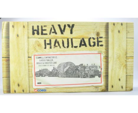 Corgi Diecast Model Truck issue comprising No. CC12305 Heavy Haulage Scammell Contractor X 2 Girder Trailer, Bogie &amp; Shee
