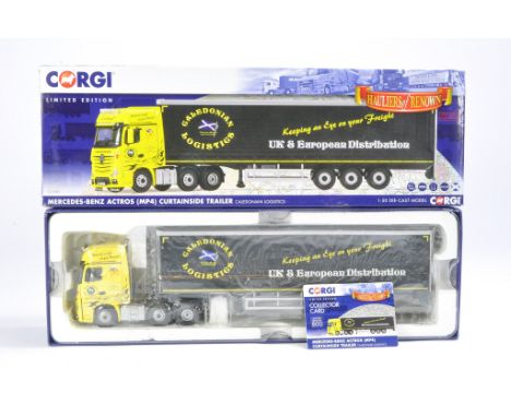 Corgi Diecast Truck issue comprising No. CC15807 Mercedes Benz Actros Curtainside in the livery Caledonian. Looks to be very 