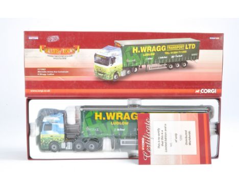 Corgi Diecast Truck issue comprising No. CC13822 Mercedes Actros Eco-Curtainside in the livery of Wragg. Looks to be very goo