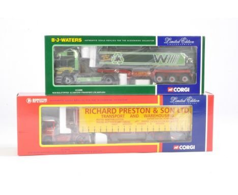 Corgi Diecast Model Truck issues comprising No. CC12505 Atkinson Borderer Tautliner in the livery of Richard Preston plus No.