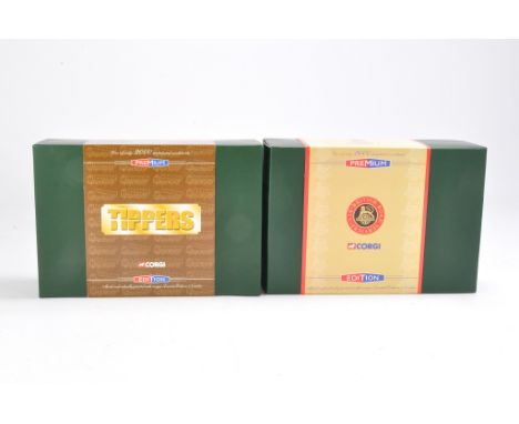 Corgi Diecast Model Truck issues comprising No. CC10204 ERF Dropside in the livery of BRS plus No. CC10504 ERF Tipper in the 