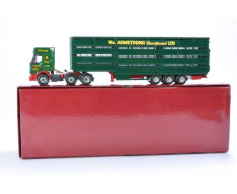 Corgi Model Truck issue comprising Renault Livestock Trailer in the livery of Armstrong. Generally good with incorrect box. 