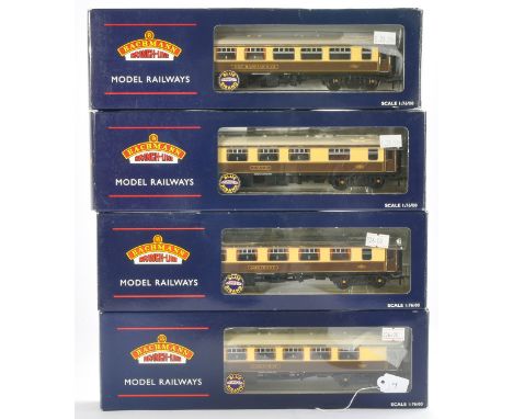 Bachmann Model Railway 00 Gauge Carriage/Rolling Stock, comprising BR MK1 SP Pullman Parlour Second (with lighting), BR MK1 F