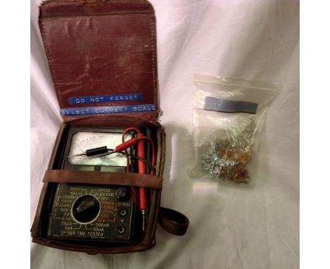 Ladies compact, costume jewellery and electrical tester. UK P&amp;P Group 2 (£20+VAT for the first lot and £4+VAT for subsequ