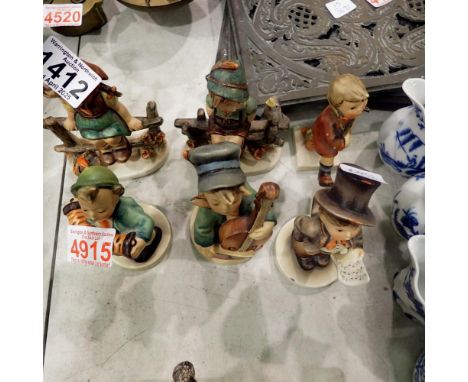 Six Goebel figures. Not available for in-house P&amp;P 