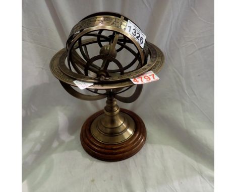 Brass astrological orbital globe. Not available for in-house P&amp;P 