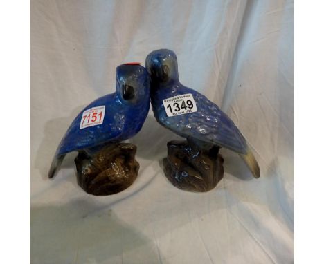 Pair of ceramic parrots. UK P&amp;P Group 2 (£20+VAT for the first lot and £4+VAT for subsequent lots) 