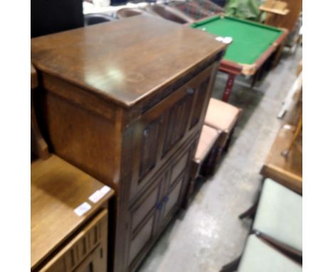 Oak Gin bar with fitted interior, 40 x 80 x 120 cm H. Not available for in-house P&amp;P