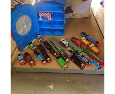 Thomas the Tank Engine case with trains. Not available for in-house P&amp;P 