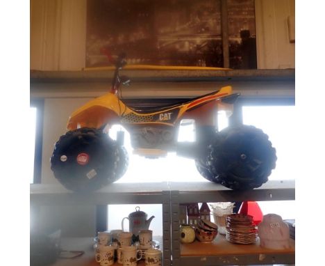 Child’s caterpillar CAT quad bike with Yuasa 17Ah battery and charger, working. Not available for in-house P&amp;P