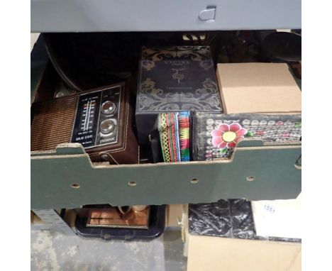 Mixed items, including a Unisonic radio and vodka shot glasses. Not available for in-house P&amp;P