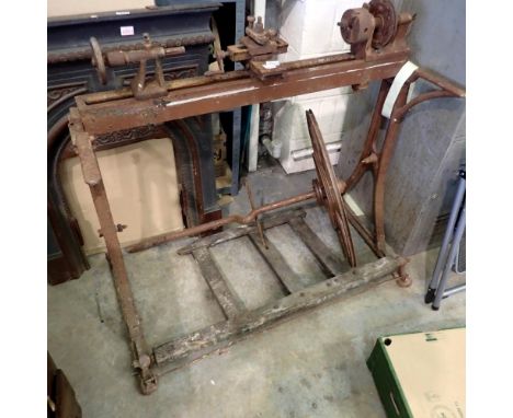 Vintage cast iron manual lathe. Not available for in-house P&amp;P 