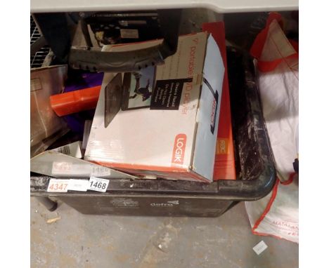 Mixed items, including Vauxhall car parts, car air compressor and an international multiband radio. Not available for in-hous