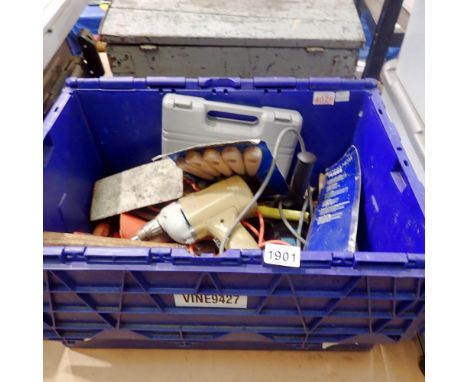Mixed tools to include an electric drill and hand tools. Not available for in-house P&amp;P 