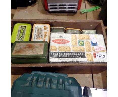 Thirty nine tobacco tins with fixings inside. Not available for in-house P&amp;P 
