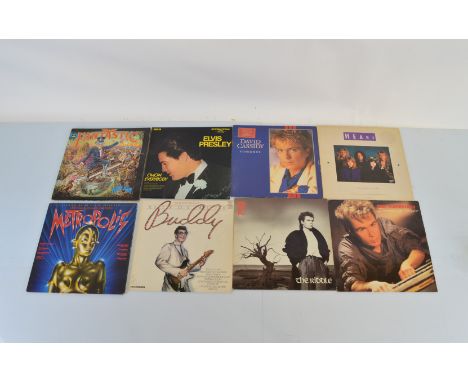 A quantity of vinyl lps, including Captain Fantastic, Metropolis, Buddy Holly, David Cassidy, John Denver, Michael Jackson, T