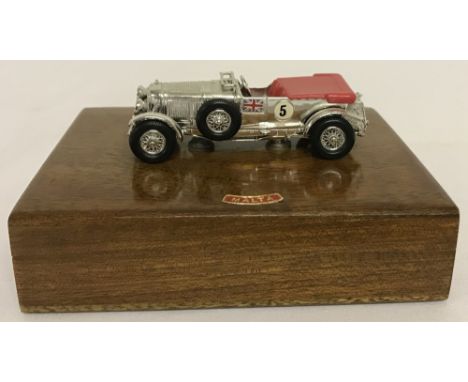 A Lesney Model of Yesteryear, 1929 Bentley Y5-2, mounted. on a wooden trinket box