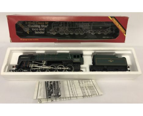 A boxed Horny OO gauge R.065 B.R. 2-10-0 "Evening Star" locomotive and tender. Complete with operation and maintenance leafle