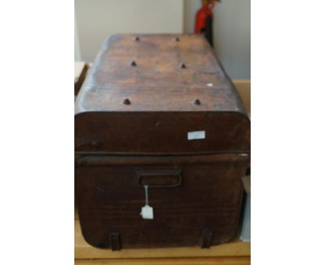 Large metal storage trunk 