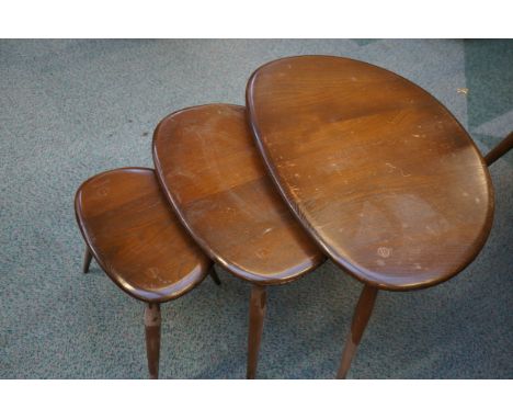Nest of Ercol pebble tables 