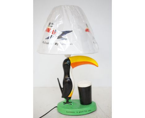 Resin Guinness toucan lamp & shade 