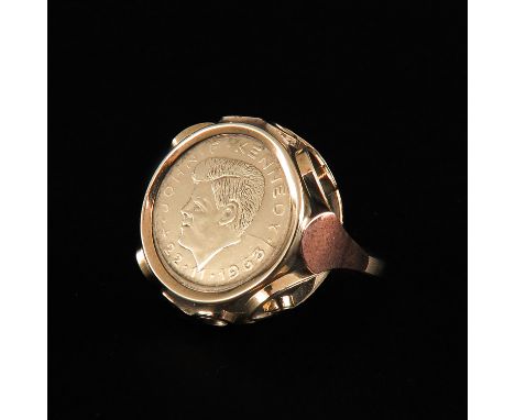 Set with Kennedy coin ring size 17