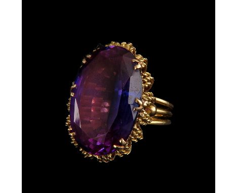 Set with amethyst ring size 17