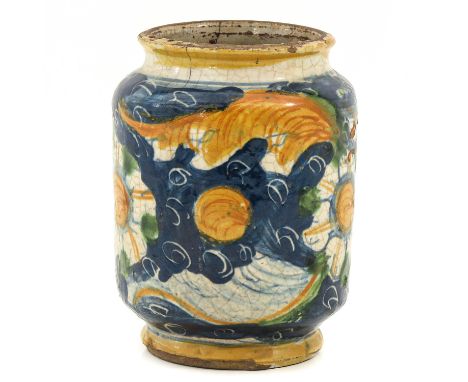 Venice 16th century decorated with flowers and leaves height 16 cm. see J.E. Poole Italian majolica and incised slipware in t