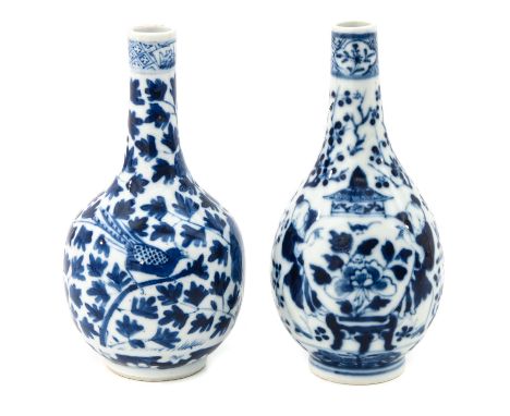 Depicting Chinese figures holding a vase, Kangxi, 16 cm. tall, chip.