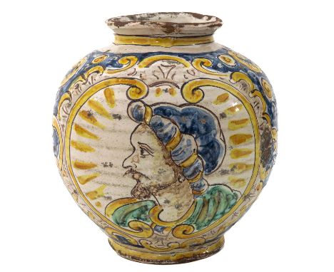 Italy 17th century depicting a portrait of a man height 25 cm.