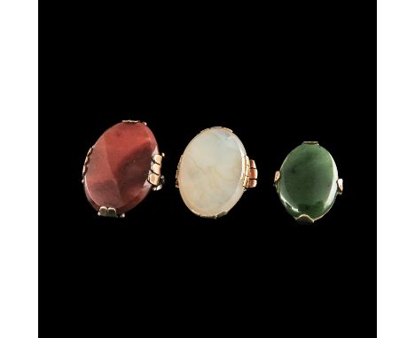 Including 14KG and semi-precious stones ring sizes 16 and 18