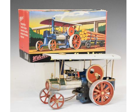 Live steam tractor, marriage between Wilesco Dampftraktor and Mamod TE1A, 21cm high, with box