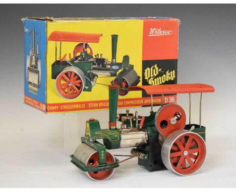 Wilesco - Live steam 'Old Smoky' steam roller, D36, 20xm high, boxed