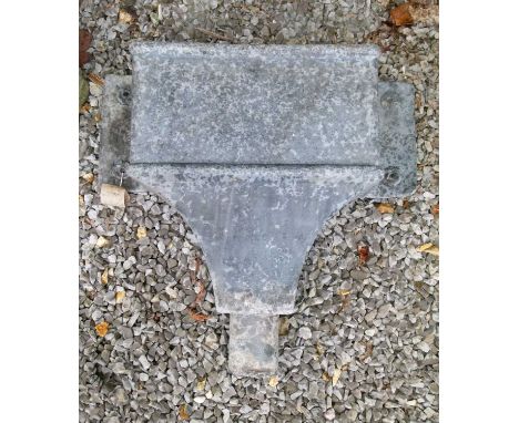 Large lead rain hopper, 53.5cm wide (overall) x 48cm high