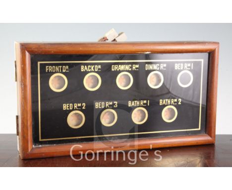 A room call indicator, with verre eglomise front panel, 35.5cm