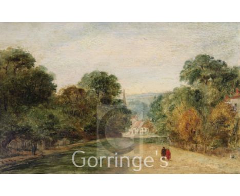 William Henry Haines (1812-84)oil on panel,Near Sydenham and Beckenham, Kent,label verso,16.5 x 25cm