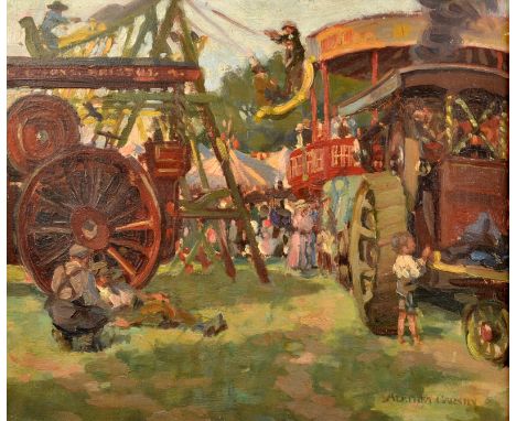 ALETHEA GARSTIN
The Fair at Penzance
Oil on panel
Signed 
25 x 30cm
(See illustration)