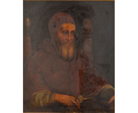 After RAPHAEL
Portrait of Pope Julius II
19th century oil on canvas
76 x 63cm. 