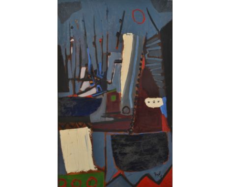 R M P?
Boats
Oil on canvas
Indistinctly monogrammed and dated '80
91 x 57cm. 