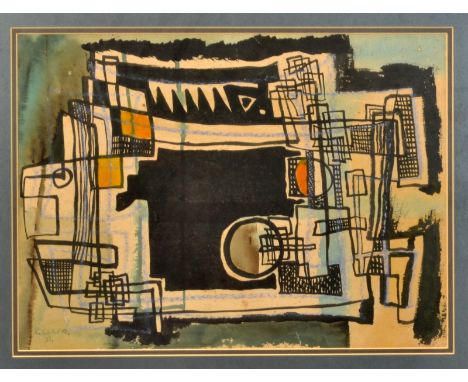 REGINALD JAMES LLOYD
Untitled 
Mixed media
Signed and dated '51
28 x 38cm. 