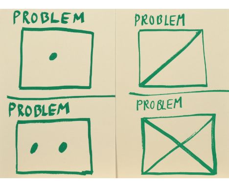A R PENCK
'Problem' (komposition)
Two Lithographs
1970
20 x 29.5cm