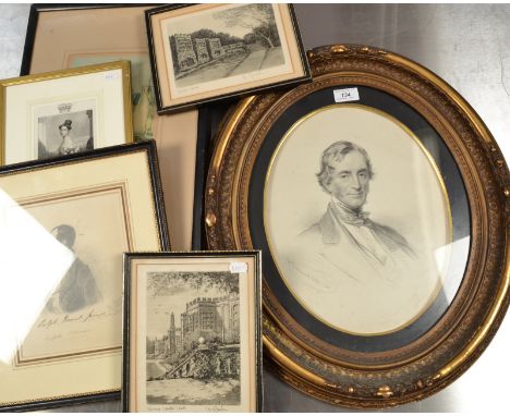 COUNT ALFRED D'ORSAY
A pencil portrait
Together with prints 