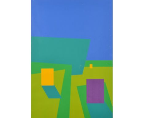 BOB CROSSLEY
Lawn
Lithograph 
#17/75
Signed, inscribed and dated '76
Image size 58 x 40cm. 