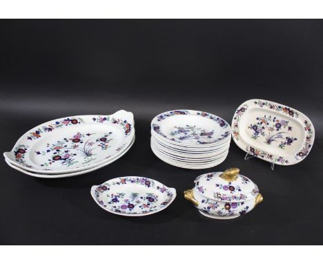 EARLY 19THC SPODE PART DINNER SERVICE Pattern No 2963, an early 19thc imari pattern part service including two large oval dis