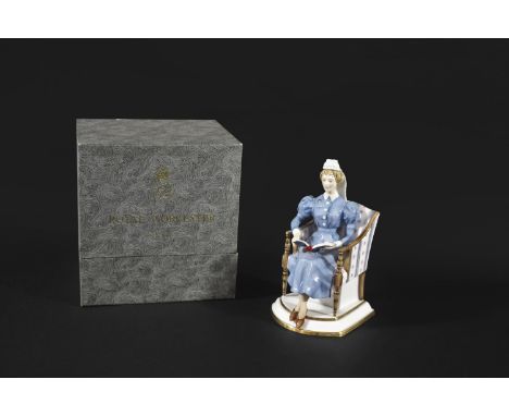 RARE ROYAL WORCESTER FIGURE - SISTER, THE LONDON HOSPITAL RW 3662, modelled by Ruth Van Ruyckevelt and issued in 1958 in a li