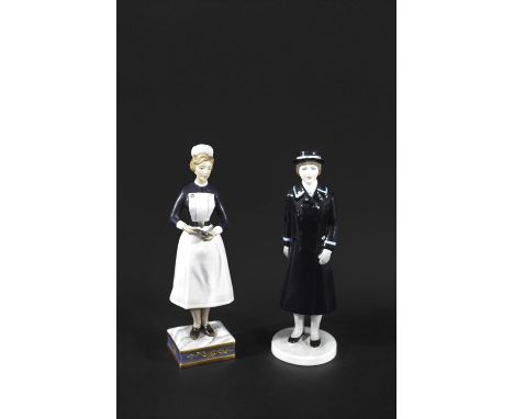 RARE ROYAL WORCESTER FIGURE - SISTER, UNIVERSITY COLLEGE HOSPITAL RW 3771, modelled by Ruth Van Ruyckevelt and issued in 1964