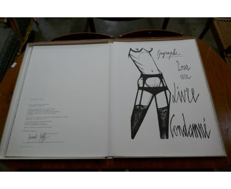 Bernard Buffet (French 1928-1999), Jeux de Dames, folio of ten signed limited edition lithographs, 65cm x 35cms 